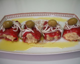 Foto del paso 2 de la receta: Pimientos del piquillo rellenos de ensaladilla murciana con gulas