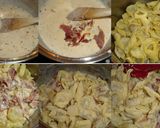 Foto del paso 4 de la receta: Tortellini con jamón ibérico a los cuatro quesos
