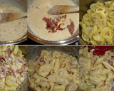 Foto del paso 4 de la receta: Tortellini con jamón ibérico a los cuatro quesos