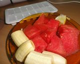 Foto del paso 1 de la receta: Granizado de sandía, plátano y limón