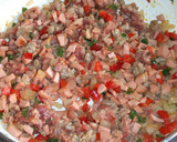Foto del paso 1 de la receta: Calabacines rellenos de carne y salchichas