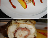 Foto del paso 5 de la receta: Rollitos de pollo gratinados rellenos de jamón serrano