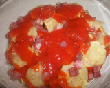 Foto del paso 3 de la receta: Pastel de calabacines y jamón gratinado al parmesano