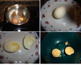 Foto del paso 2 de la receta: Huevos rellenos de tapenade con ensalada