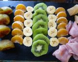 Foto del paso 1 de la receta: Frutas naturales con jamón de pavo