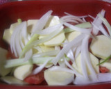 Foto del paso 1 de la receta: Chuletas de cabeza de cerdo con verduras al horno