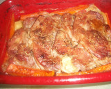 Foto del paso 3 de la receta: Chuletas de cabeza de cerdo con verduras al horno