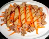 Foto del paso 3 de la receta: Ensalada de espárragos con atún y zanahoria