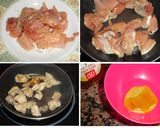Foto del paso 4 de la receta: Pollo en dados y berenjenas con mostaza y miel