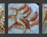 Foto del paso 1 de la receta: Langostinos con crujiente de kikos