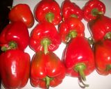 Foto del paso 1 de la receta: Pimientos rojos asados al aceite con hierbabuena