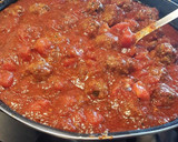 Foto del paso 5 de la receta: Spaghetti con salsa de tomate y albóndigas