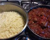 Foto del paso 7 de la receta: Spaghetti con salsa de tomate y albóndigas