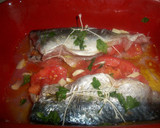 Foto del paso 4 de la receta: Caballas rellenas con verduras al limón