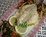 Foto del paso 5 de la receta: Dorada a la espalda con salteado de verduras