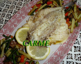 Foto del paso 5 de la receta: Dorada a la espalda con salteado de verduras