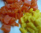 Foto del paso 4 de la receta: Mini canapés de volován de salmón y mango