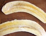 A picture of step 1 of Puff Pastry Bananas with Rum Caramel.