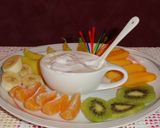 Foto del paso 4 de la receta: Ensalada de frutas con queso batido y arándanos