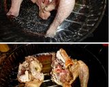 Foto del paso 3 de la receta: Picantón con tacos de jamón y fino de Moriles