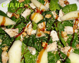 Foto del paso 4 de la receta: Ensalada de espinacas con peras y pollo