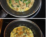 Foto del paso 5 de la receta: Tortilla de espinacas y champiñones