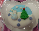 Foto del paso 6 de la receta: Cupcake de muñeco de nieve y pino