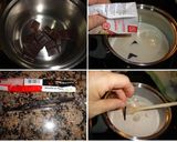 Foto del paso 1 de la receta: Mousse de chocolate sin huevo con frambuesas y trufa
