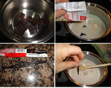 Foto del paso 1 de la receta: Mousse de chocolate sin huevo con frambuesas y trufa