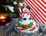 Foto del paso 8 de la receta: Cupcake navideño de muñeco de nieve