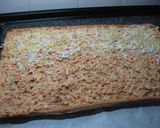 A picture of step 1 of Seafood Swiss Roll.
