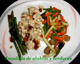 Foto del paso 3 de la receta: Ensalada templada de alubias y salteado de verduras