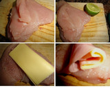 Foto del paso 1 de la receta: Rollitos de pollo rellenos de jamón york y queso