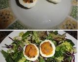 Foto del paso 5 de la receta: Huevos rellenos de salmón en aceite y aceituna