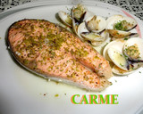 Foto del paso 5 de la receta: Salmón y almejas con lima y eneldo