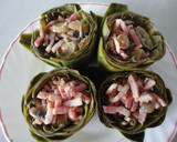 Foto del paso 5 de la receta: Alcachofas estofadas con champiñones y bacón