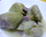 Foto del paso 7 de la receta: Alcachofas con salsa y jamón