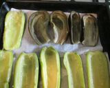 Foto del paso 3 de la receta: Berenjenas y calabacines rellenos de arroz y bacón