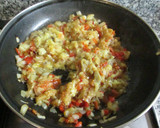 Foto del paso 4 de la receta: Berenjenas y calabacines rellenos de arroz y bacón