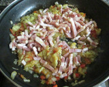 Foto del paso 5 de la receta: Berenjenas y calabacines rellenos de arroz y bacón