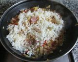 Foto del paso 6 de la receta: Berenjenas y calabacines rellenos de arroz y bacón