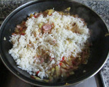 Foto del paso 6 de la receta: Berenjenas y calabacines rellenos de arroz y bacón