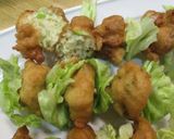 Foto del paso 9 de la receta: Buñuelos de lechuga y atún en brochetas