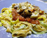Foto del paso 7 de la receta: Tagliatelline seis sabores con hongos y salsa boloñesa