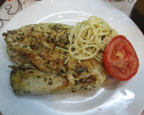 Foto del paso 5 de la receta: Pechugas de pollo con espaguetis y tomates