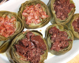 Foto del paso 9 de la receta: Alcachofas rellenas de morcilla y gratinadas con queso mozzarella