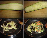 Foto del paso 1 de la receta: Calabacín relleno de verduras salteadas