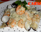 Foto del paso 8 de la receta: Arroz meloso con langostinos y almejas