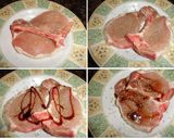 A picture of step 1 of Pork Chops with Rosemary, Soy Sauce, and Honey.