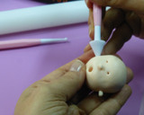 Foto del paso 6 de la receta: Muñeca de fondant para tartas - la cabeza